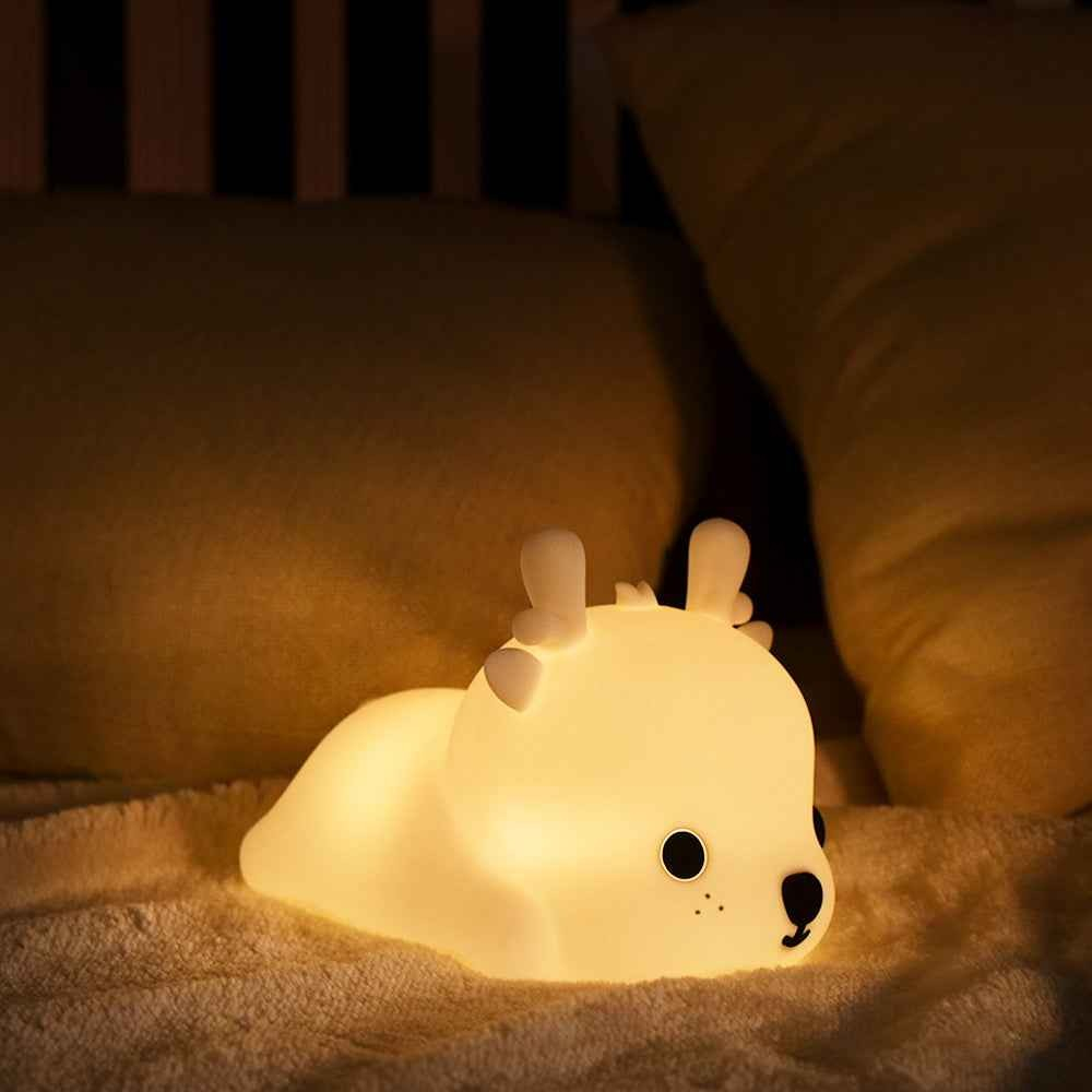 Lampă de noapte pentru copii, silicon, reincarcabilă, Baby Deer [7]