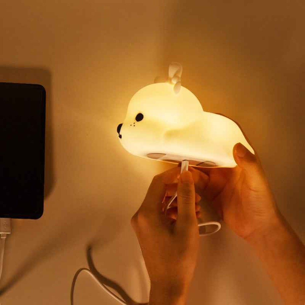 Lampă de noapte pentru copii, silicon, reincarcabilă, Baby Deer [9]