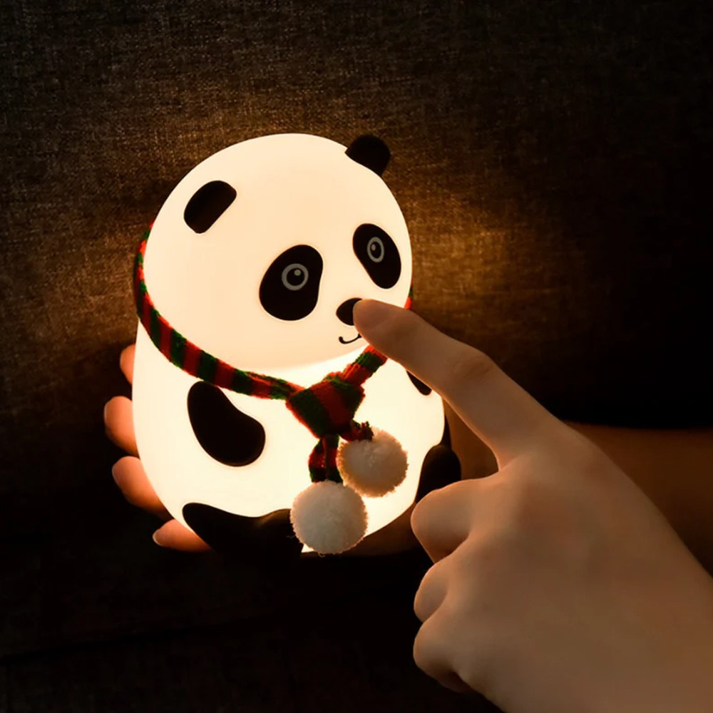 Lampă de noapte pentru copii, silicon, reincarcabilă, Panda [6]