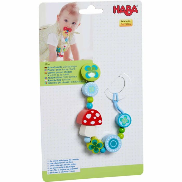 Lant de siguranta pentru suzeta, lemn colorat - Micostore.ro [3]