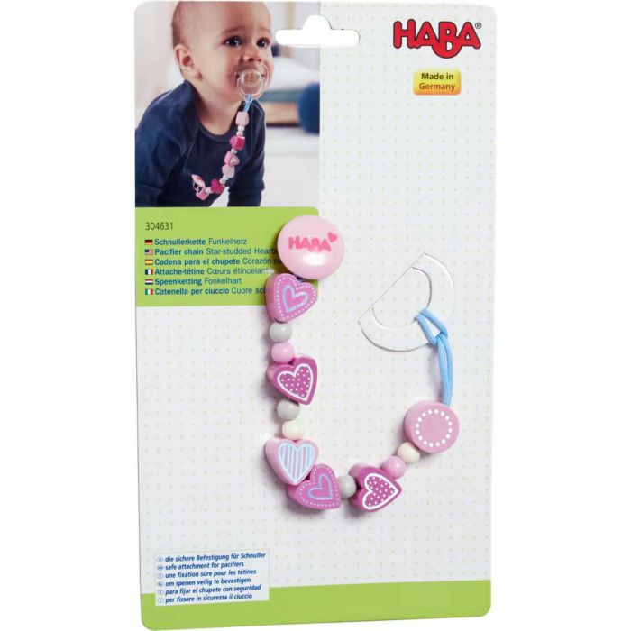 Lant de siguranta pentru suzeta, Inimioare, Roz - Micostore.ro [3]