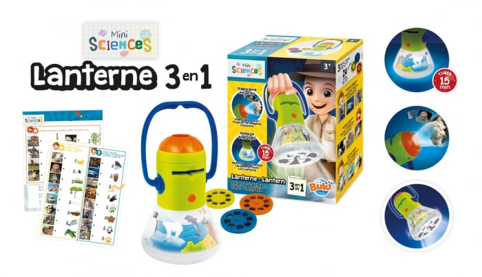 Lanterna 3 in 1: proiector, lumina de noapte si torta, Buki France [3]