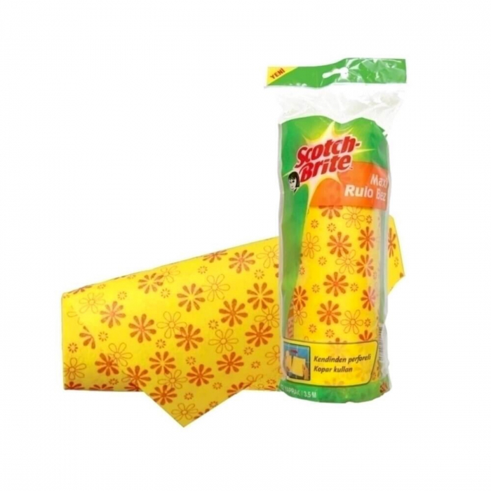 Rola 13 buc lavete imprimate Scoth Brite Roll Max, model floral. [2]