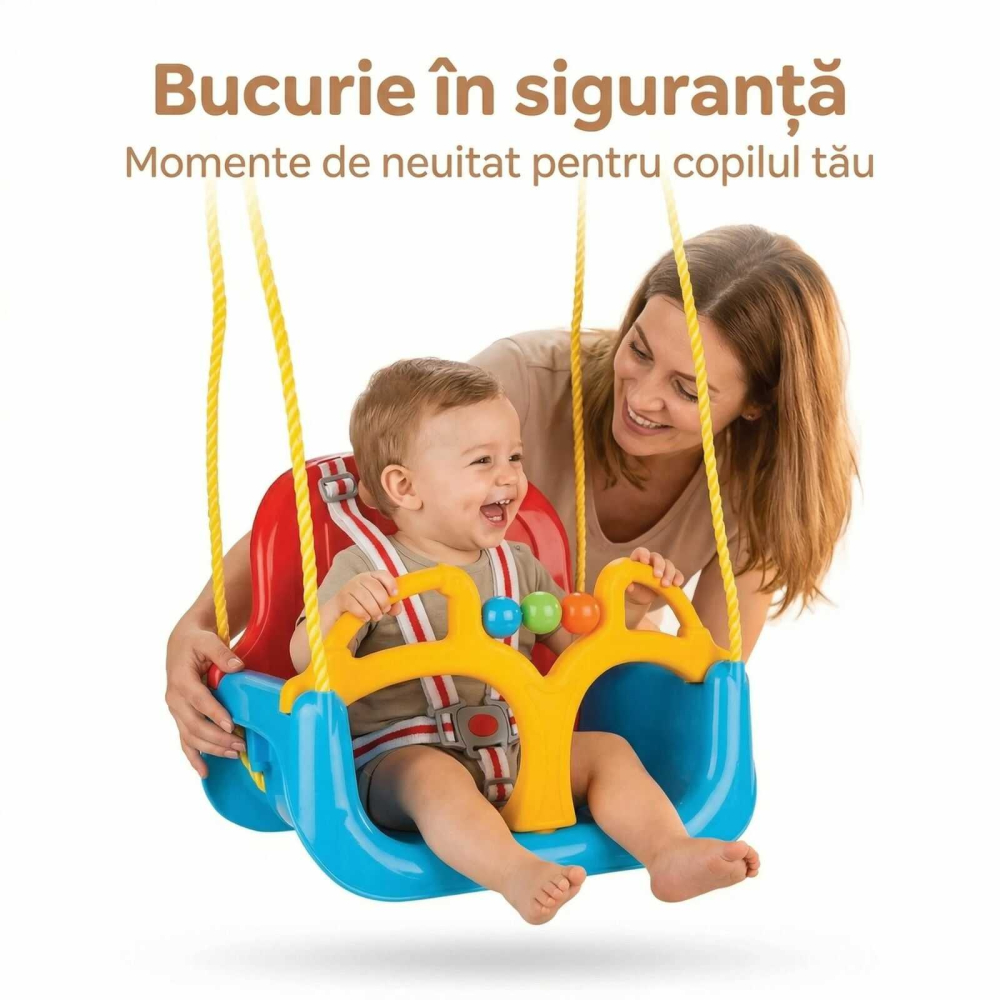 Leagan copii cu cadru de siguranta 1+ ani | spatar si centuri | [2]