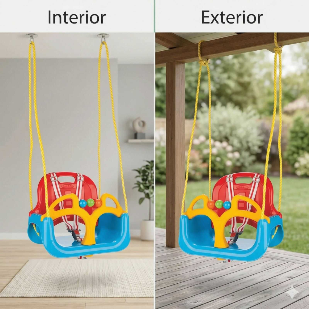 Leagan copii cu cadru de siguranta 1+ ani | spatar si centuri | [5]