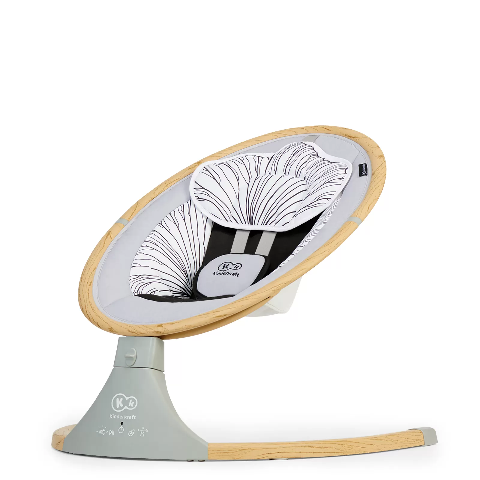Leagan electric 2 in 1 kinderkraft lumi, grey, varsta de la 0 luni la 9 luni [2]