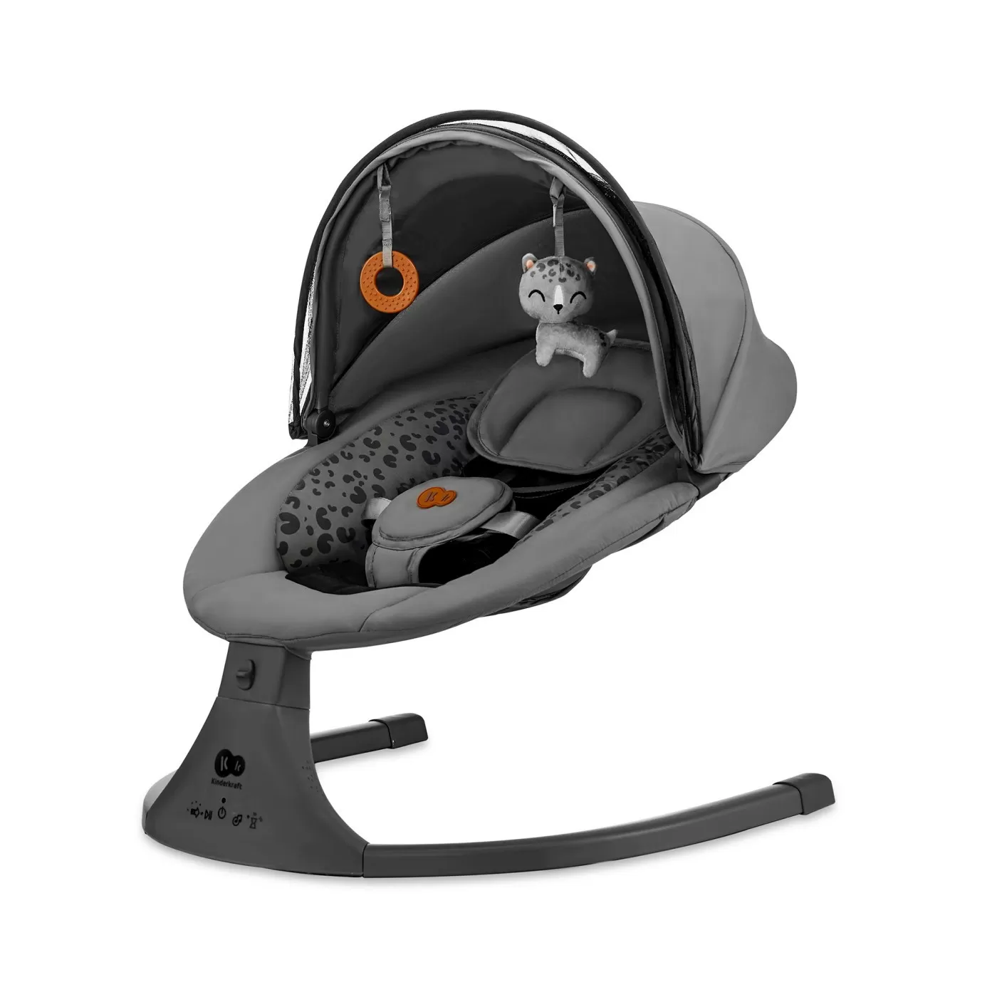 Leagan electric kinderkraft lumi 2, dark grey, varsta de la 0 luni la 9 luni [1]
