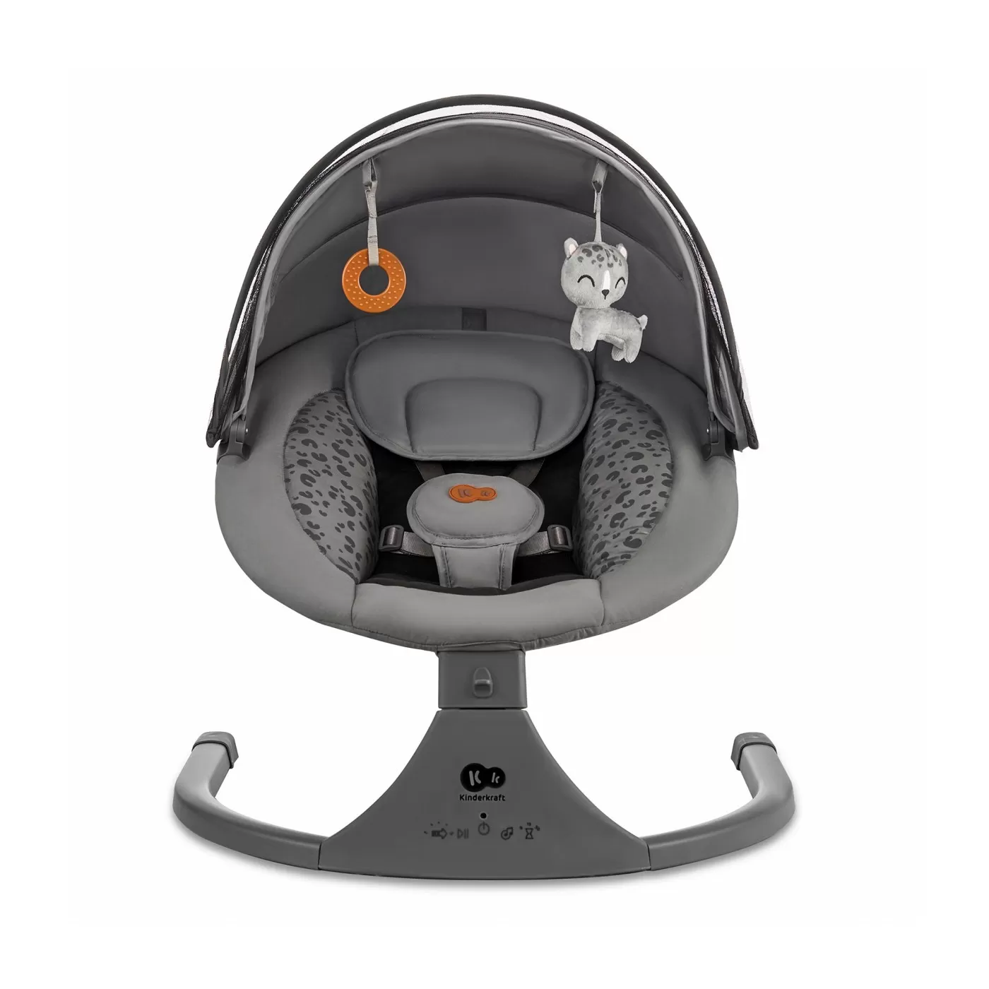 Leagan electric kinderkraft lumi 2, dark grey, varsta de la 0 luni la 9 luni [3]