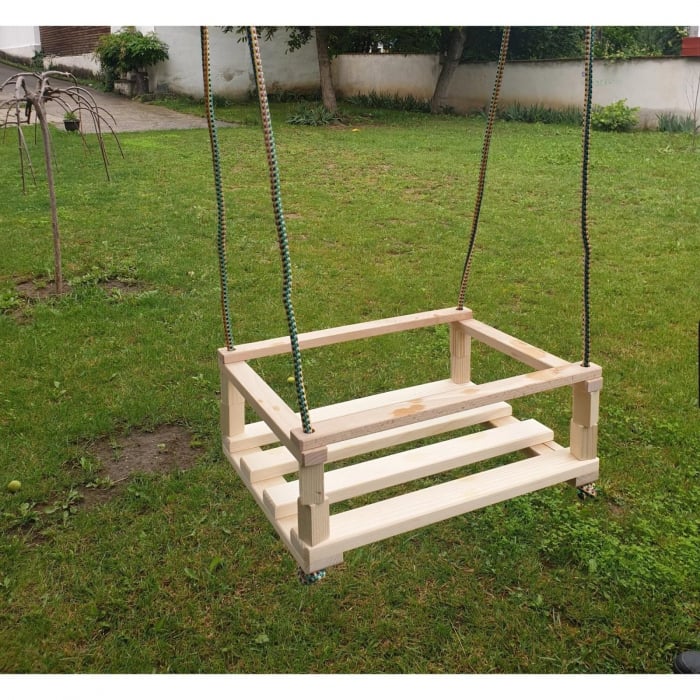 Leagan copii, din lemn ⭐ Mobilier pentru curte si gradina [2]