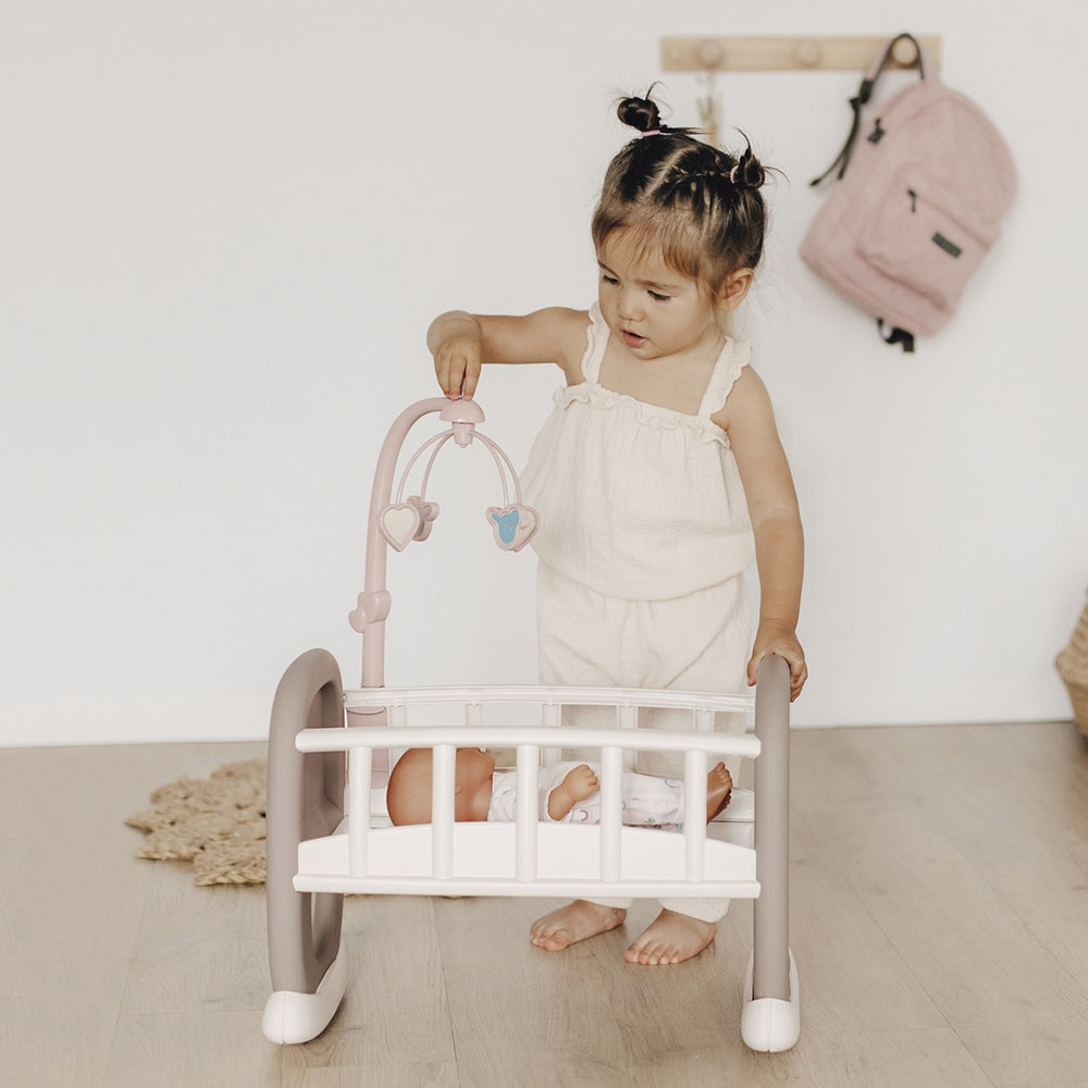 Leagan pentru papusa Smoby Baby Nurse maro cu carusel [4]