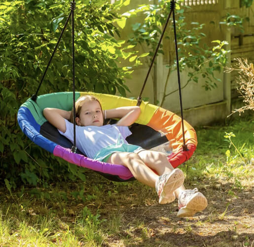 Leagan cuib 110 cm multicolor – 150 kg – reglabil, rezistent intemperii [2]