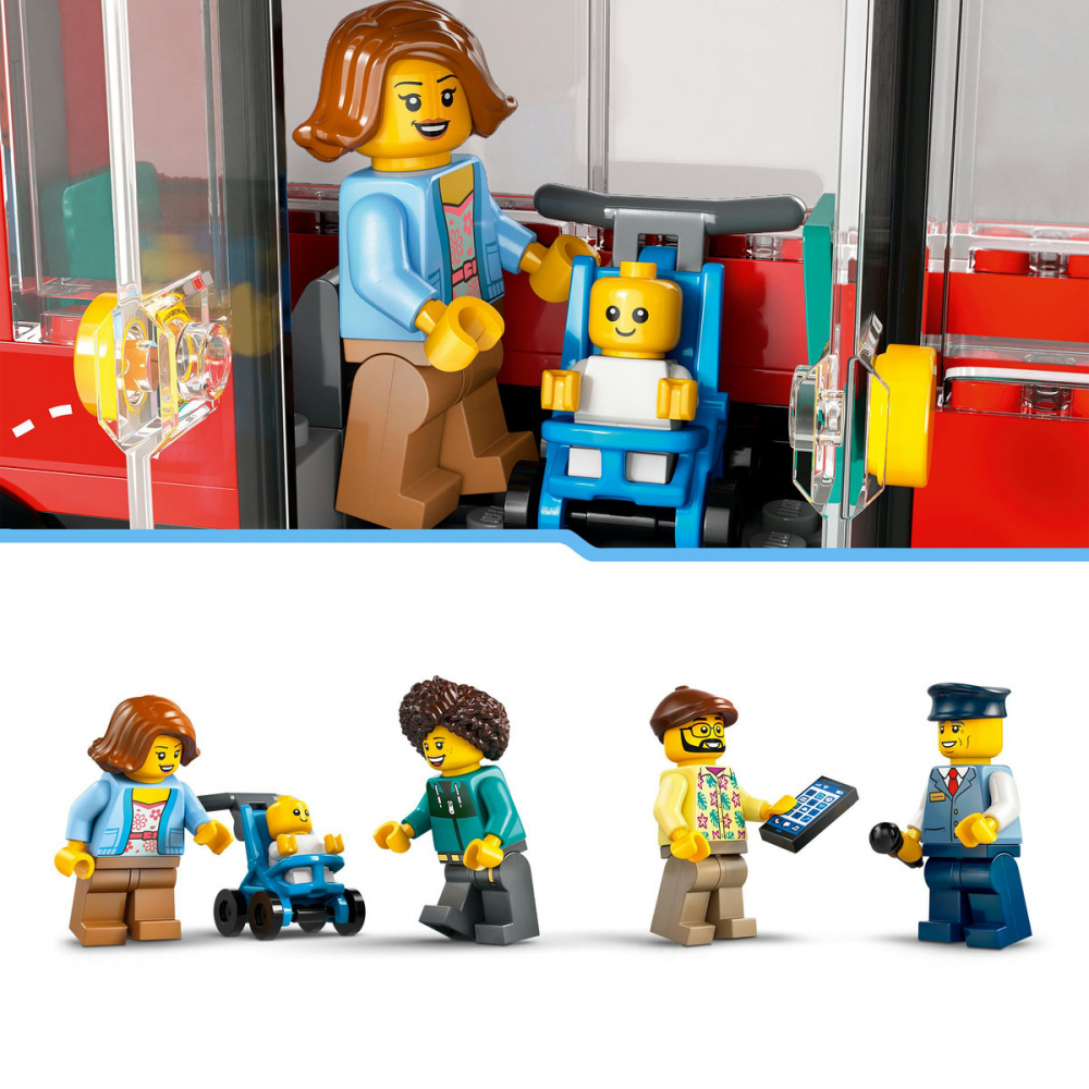 LEGO City Autobuz turistic rosu cu etaj, varsta de la 7 ani la 10 ani [9]