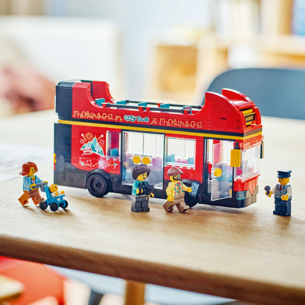 LEGO City Autobuz turistic rosu cu etaj, varsta de la 7 ani la 10 ani [6]