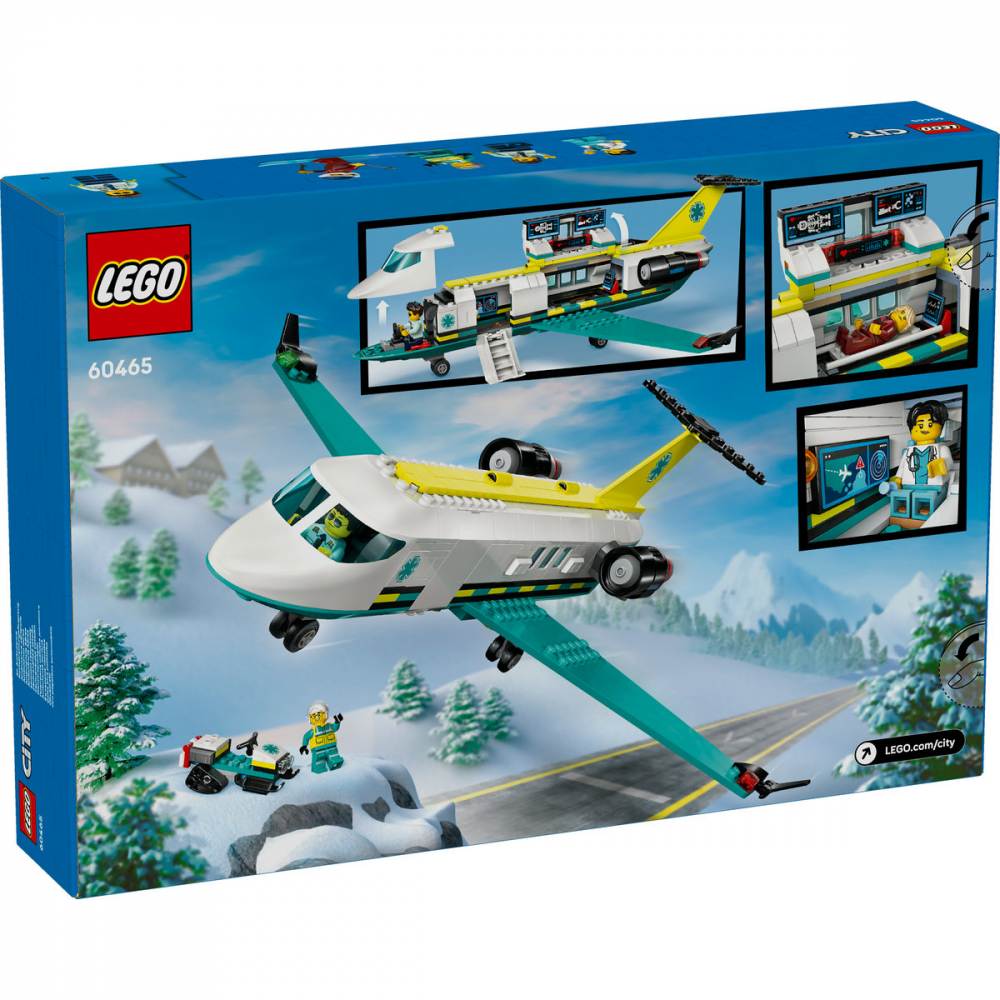 LEGO City Avion-ambulanţă pentru urgenţe pentru copii cu varsta de 6 + ani [3]