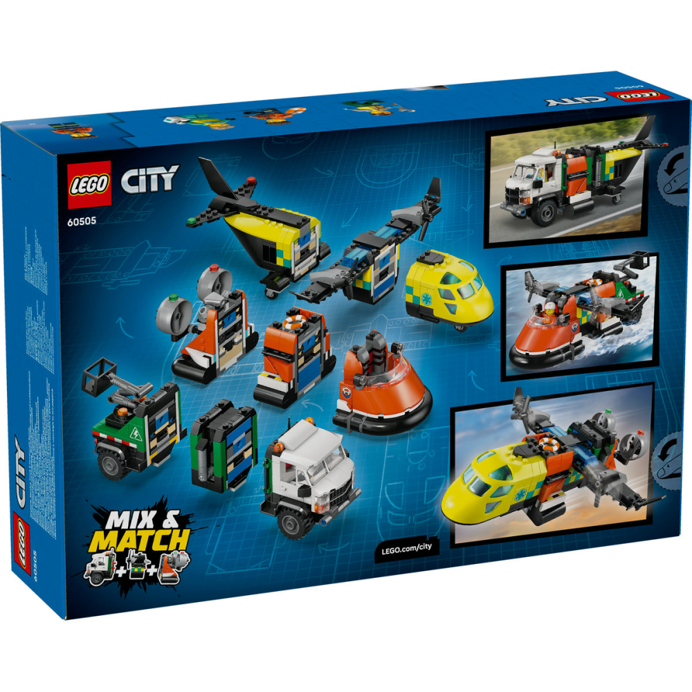  LEGO City  Avion, autospecială de service și aeroglisor în versiuni adaptat copii cu varsta 7 + ani [3]