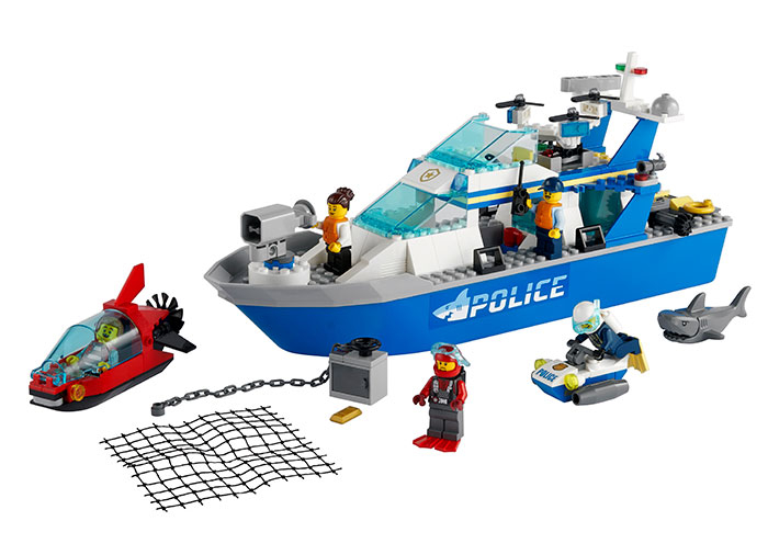 reform shuttle Colleague LEGO City Barca de patrula a politiei