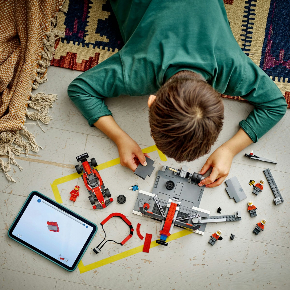 Lego city boxa si mecanici f1 cu masina ferrari 60443, varsta de la 6 ani la 8 ani [4]