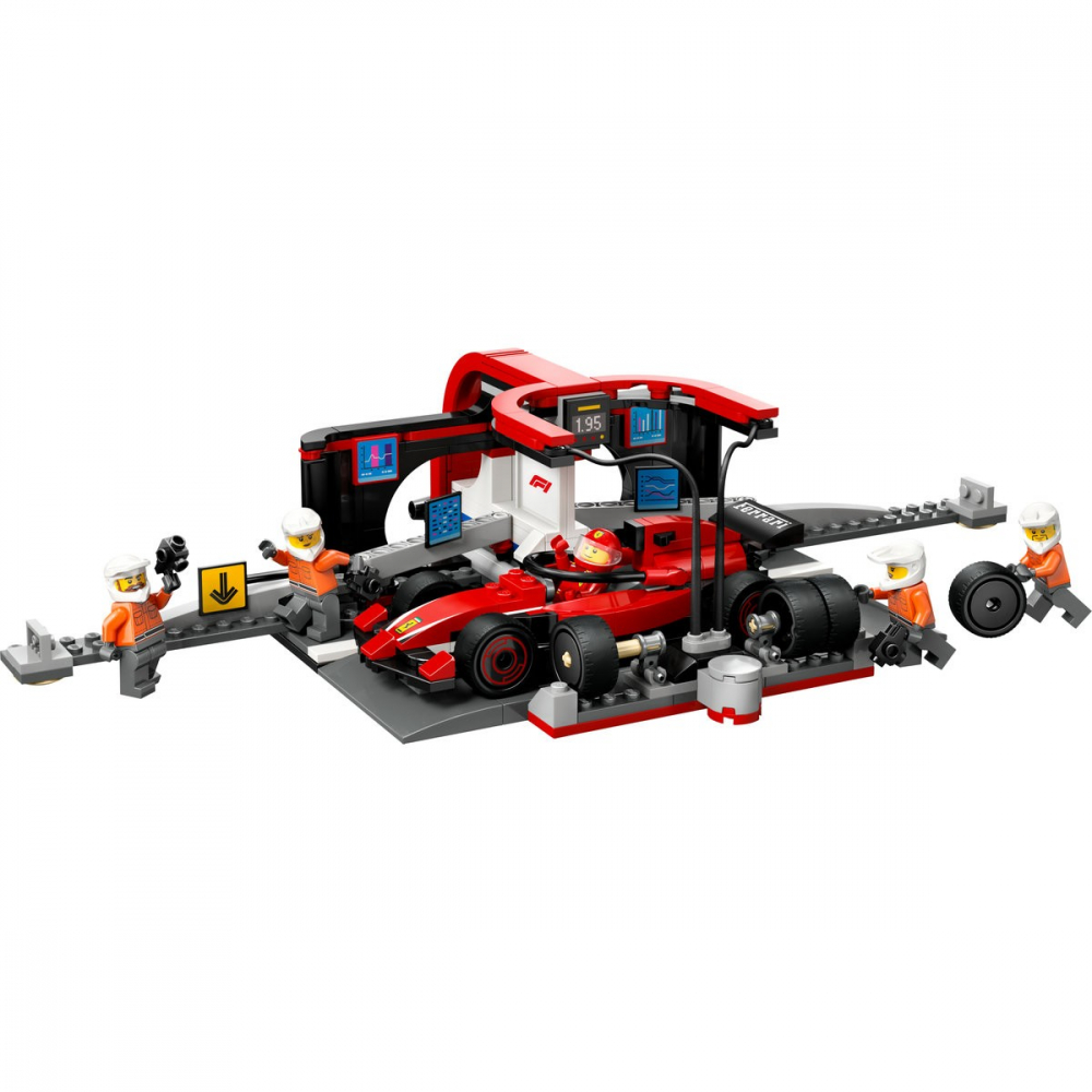 Lego city boxa si mecanici f1 cu masina ferrari 60443, varsta de la 6 ani la 8 ani [2]