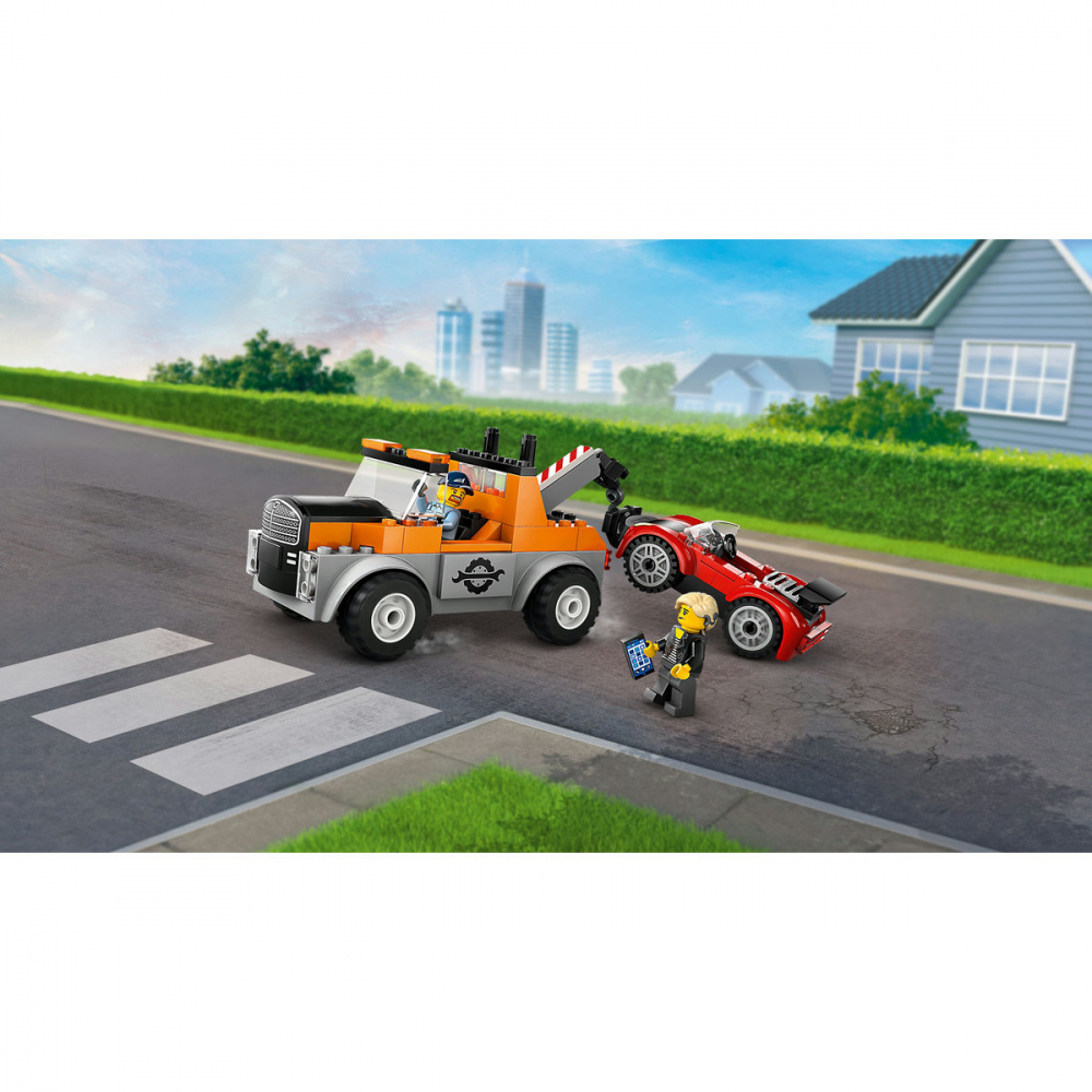 LEGO City Camioneta de tractare si masina sport, varsta de la 4 ani la 7 ani [10]