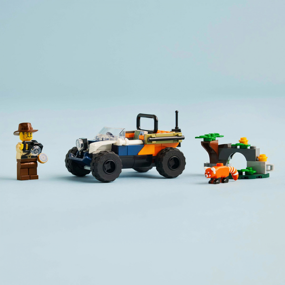 LEGO City Exploratorul junglei pe ATV în cautarea unui panda rosu, varsta de la 6 ani la 9 ani [10]