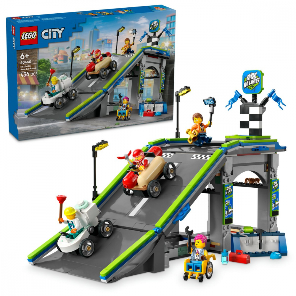 Lego city fara limite: rampa pentru curse de masini 60460, varsta de la 6 ani la 8 ani [9]