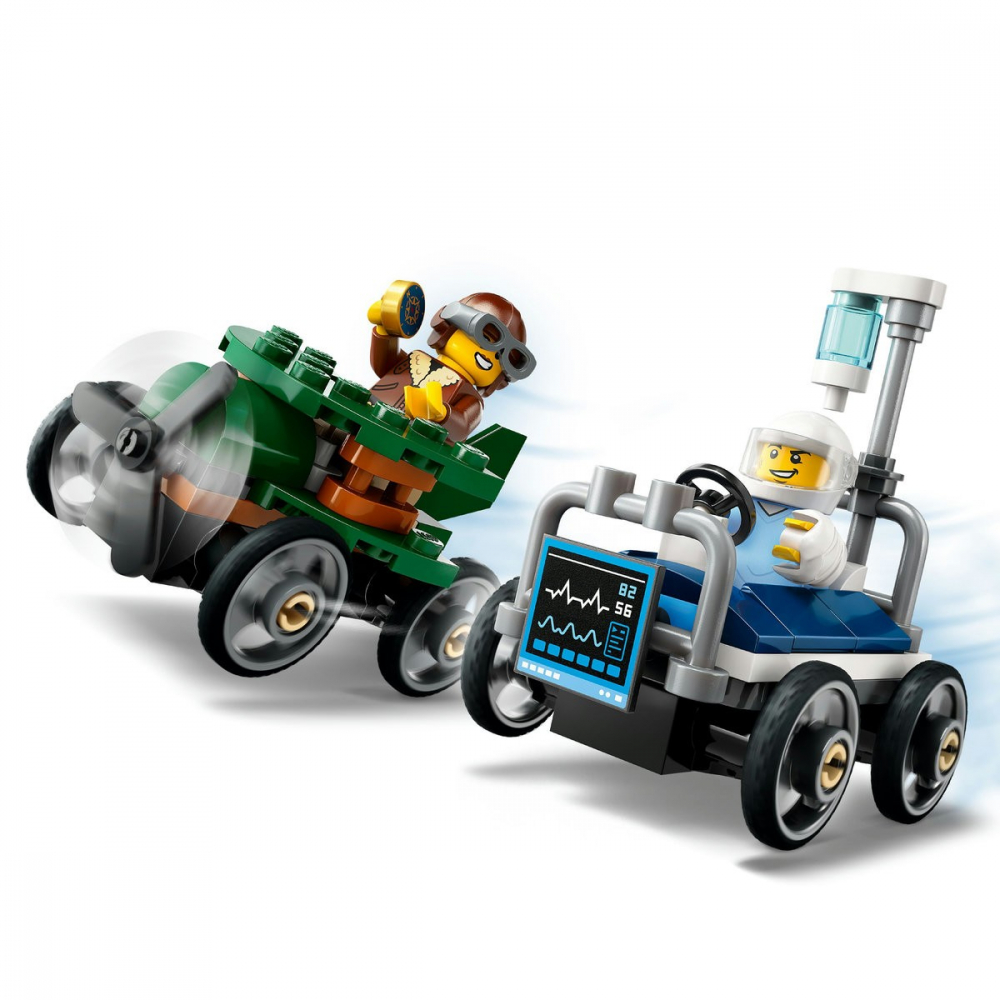 Lego city pachet de curse avion vs. pat de spital 60459, varsta de la 5 ani la 7 ani [6]