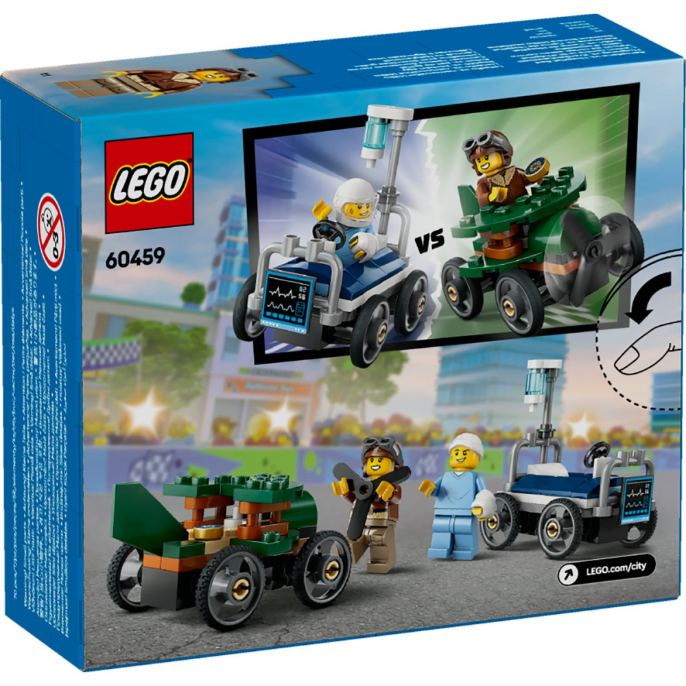 Lego city pachet de curse avion vs. pat de spital 60459, varsta de la 5 ani la 7 ani [8]