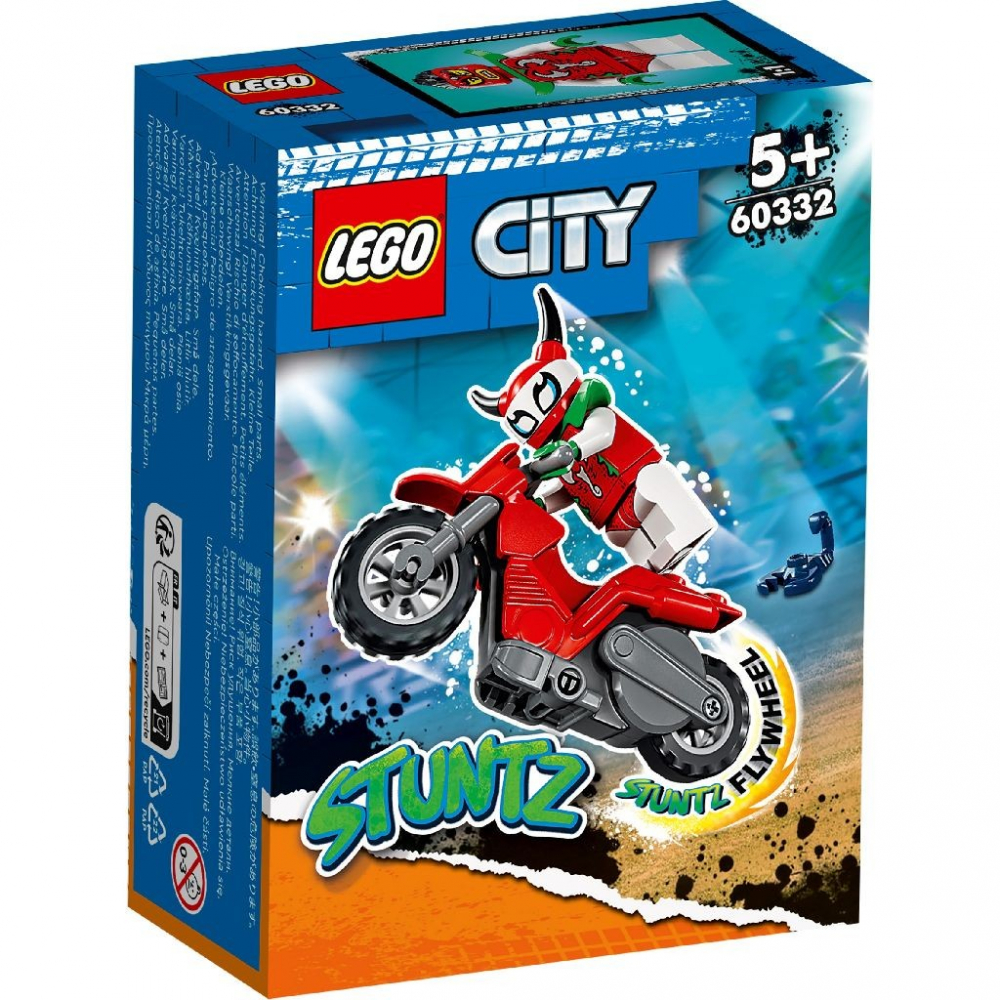 Lego city stuntz motocicleta de cascadorii scorpion salbatic 60332, varsta de la 5 ani la 12 ani [1]