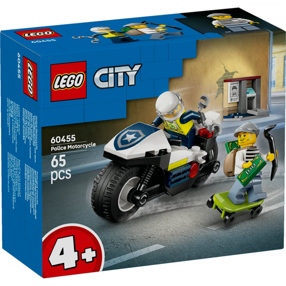  LEGO City Urmarire cu motocicleta de politie pentru copii cu varsta de 4 + ani [2]