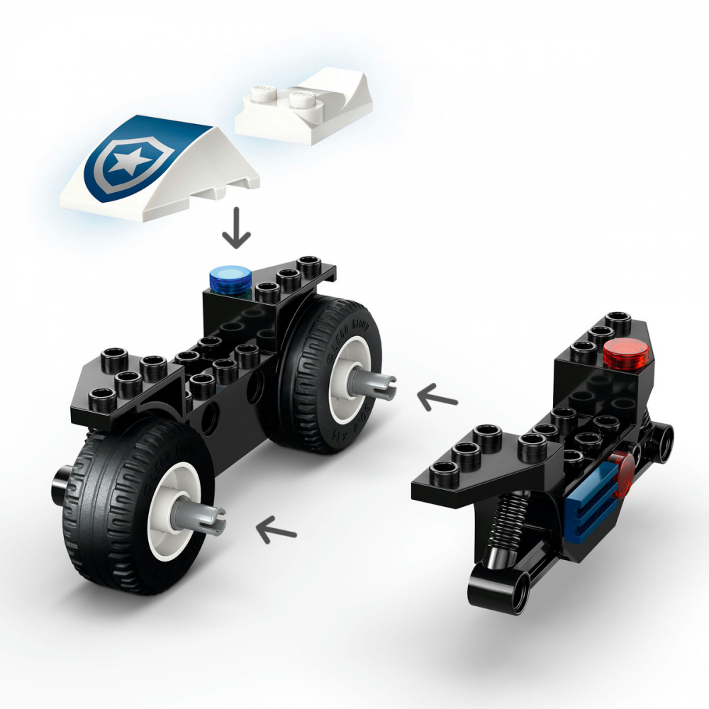  LEGO City Urmarire cu motocicleta de politie pentru copii cu varsta de 4 + ani [4]