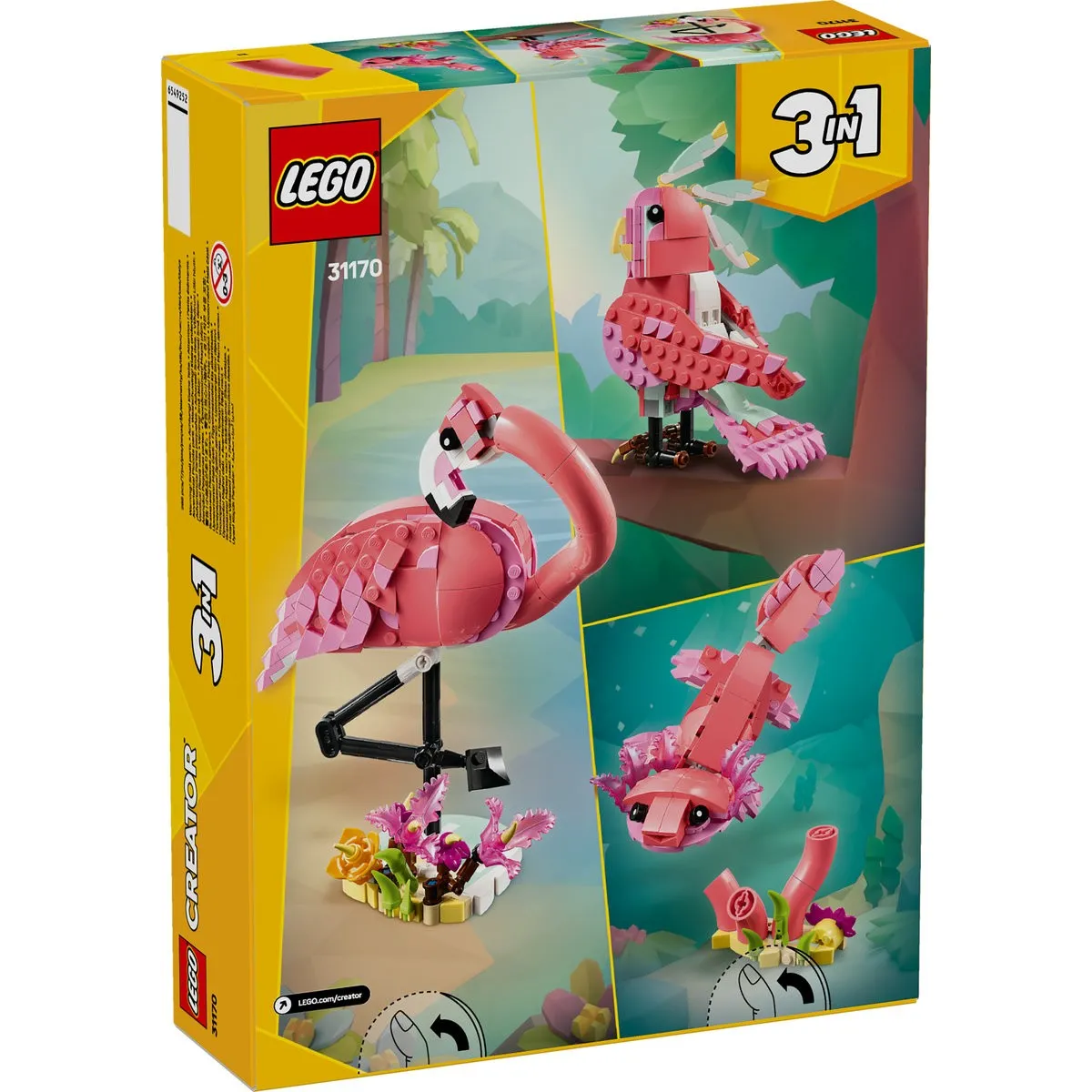Lego creator animale salbatice flamingo roz 31170, varsta de la 8 ani la 12 ani [8]