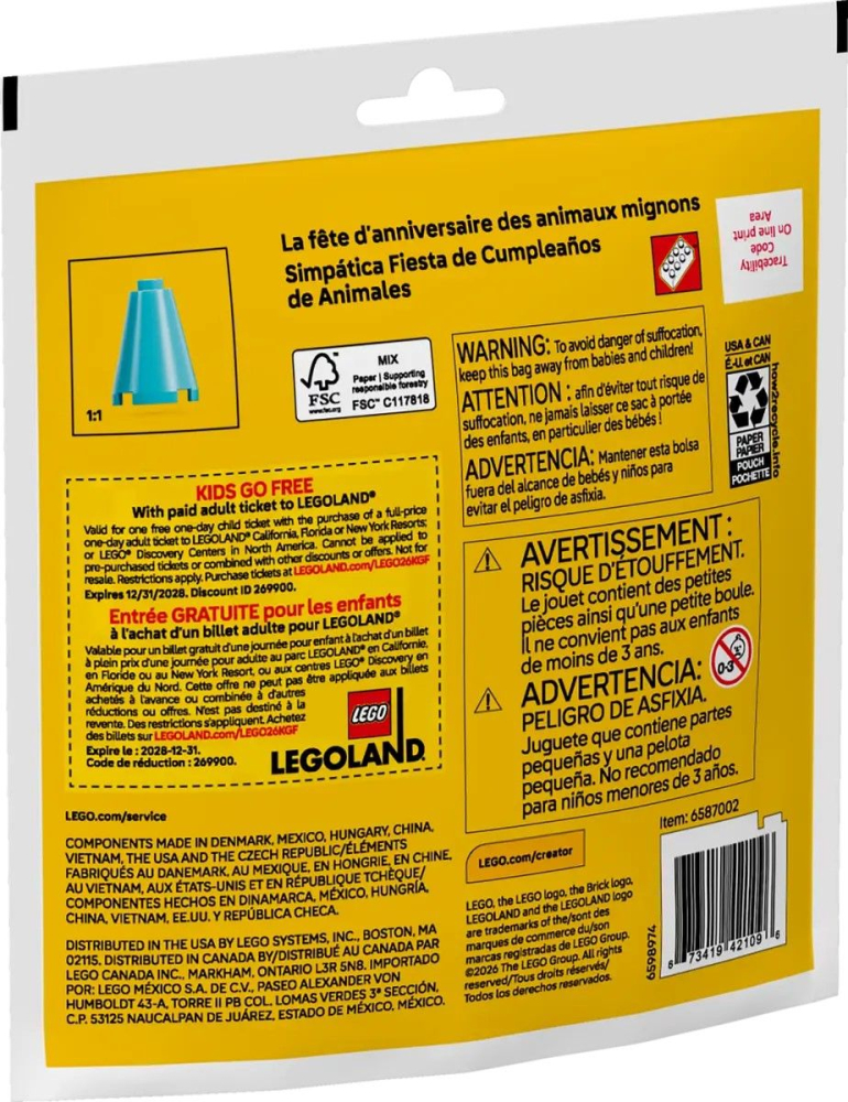 Lego creator petrecere de zi de nastere cu animalute 30715 copii varsta 6 ani - 10 ani [3]