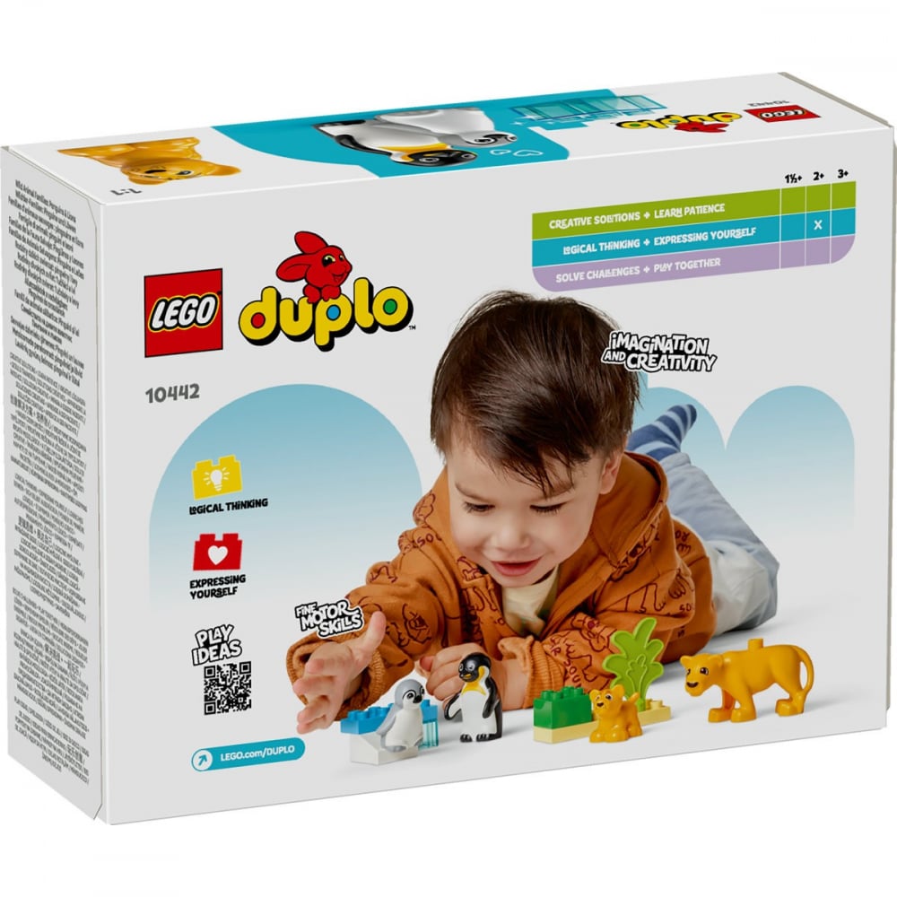 Lego duplo familii de animale salbatice: pinguini si lei 10442, varsta de la 2 ani la 4 ani [2]