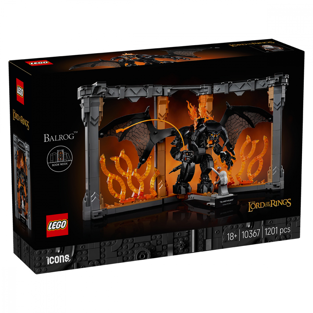  LEGO Icons (Creator Expert) Stăpânul inelelor: Dioramă pentru bibliotecă cu un Balrog pentru copii cu varsta de 18 + ani [2]
