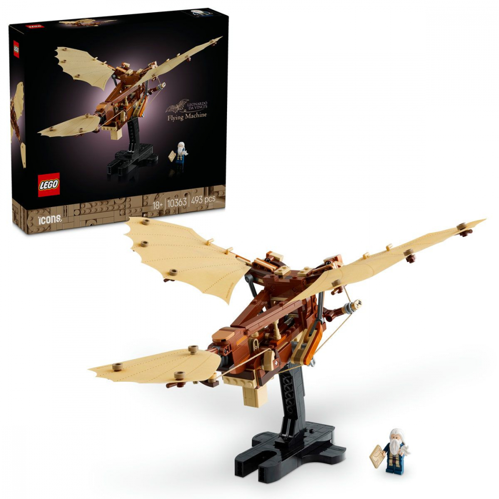 Lego icons masina zburatoare a lui leonardo da vinci 10363, varsta de la 14 ani la +15 ani [4]