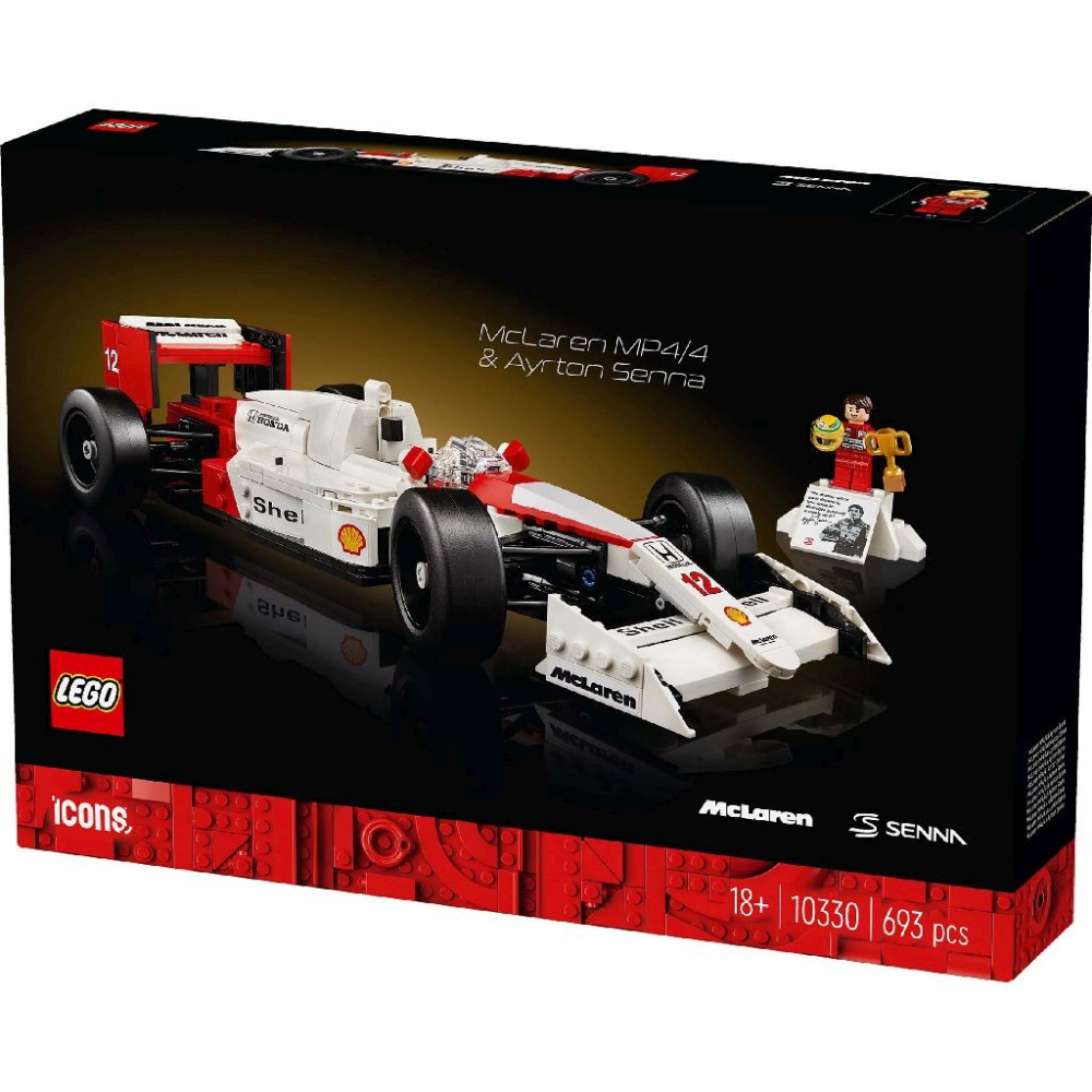 Lego icons mclaren mp4/4 si ayrton senna 10330, varsta de la 14 ani la +15 ani [6]