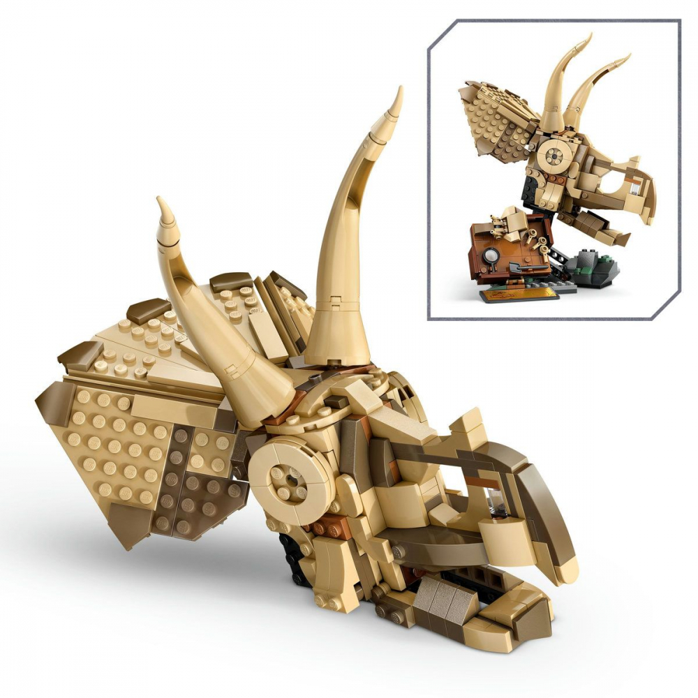 Lego jurassic world fosile de dinozaur craniu de triceratops 76969, varsta de la 9 ani la 11 ani [4]