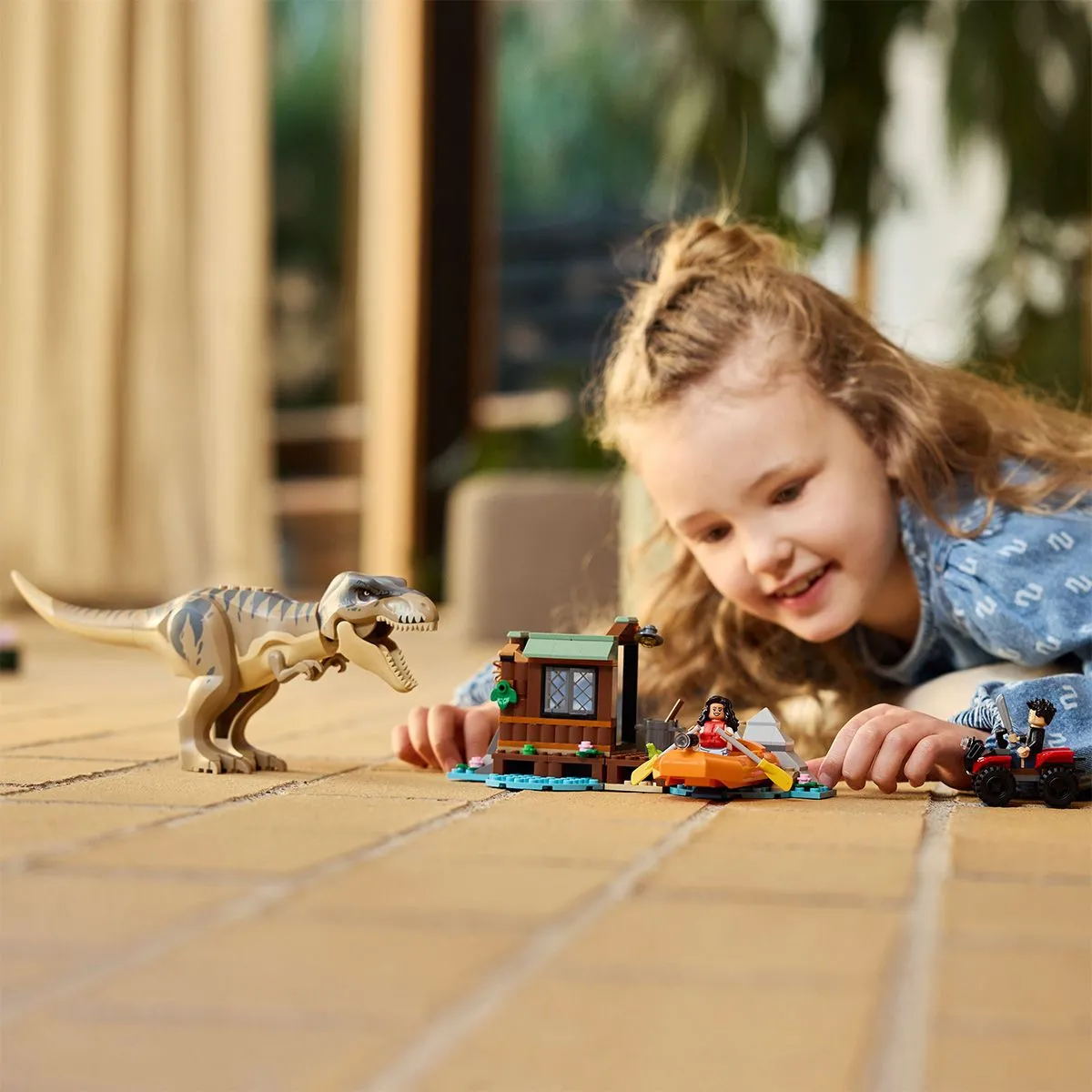 Lego jurassic world renasterea evadare pe rau din calea unui t rex 76975, copii 5 ani-+15 ani [4]