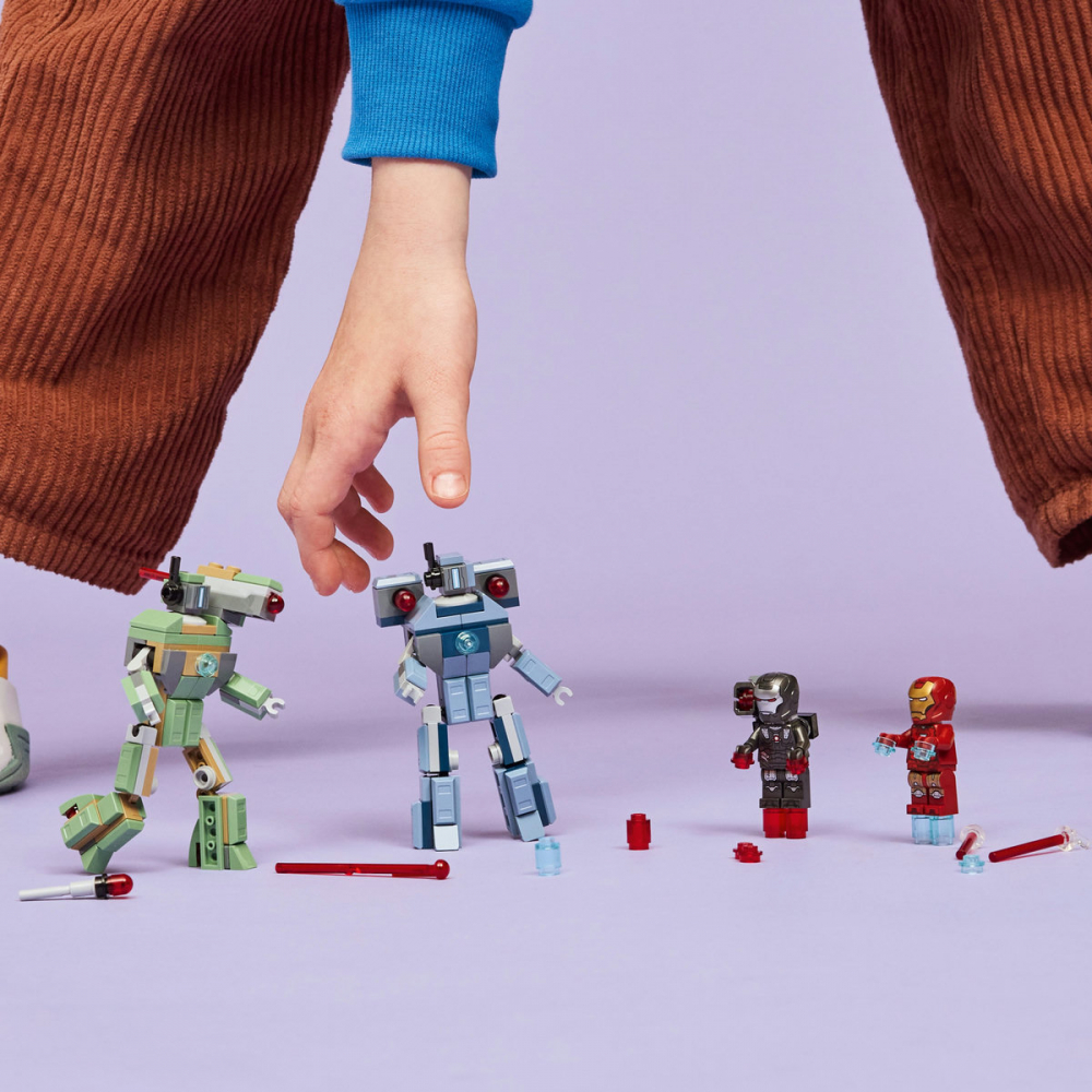  LEGO Marvel Super Heroes Iron Man si War Machine vs dronele Hammer pentru copii cu varsta de 7 + ani [6]