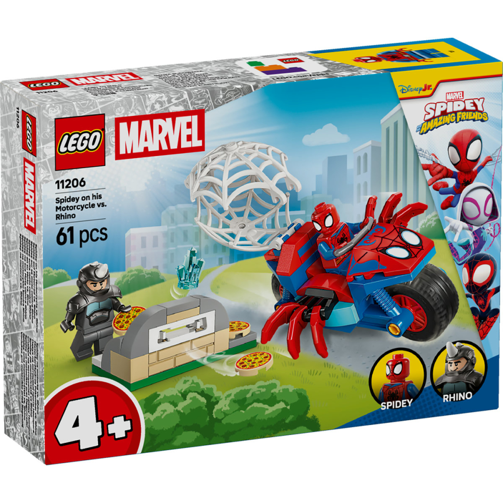  LEGO Marvel Super Heroes  Spidey pe motocicletă vs Rhino copii cu varsta 4 + ani [2]