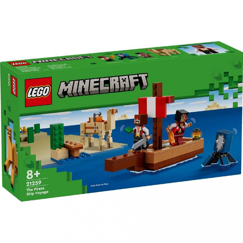 Lego minecraft calatorie pe corabia de pirati 21259, varsta de la 8 ani la 12 ani [1]