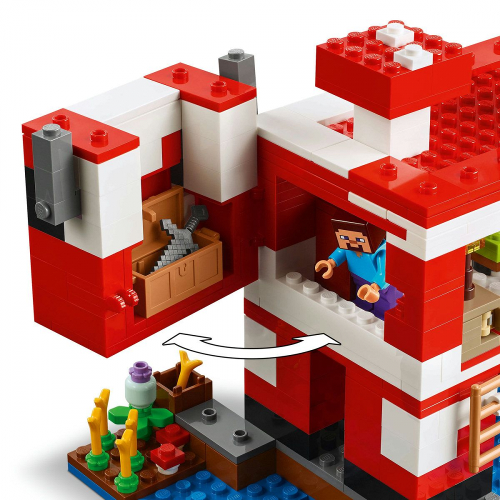 Lego minecraft casa mooshroom 21270, varsta de la 8 ani la 10 ani [4]