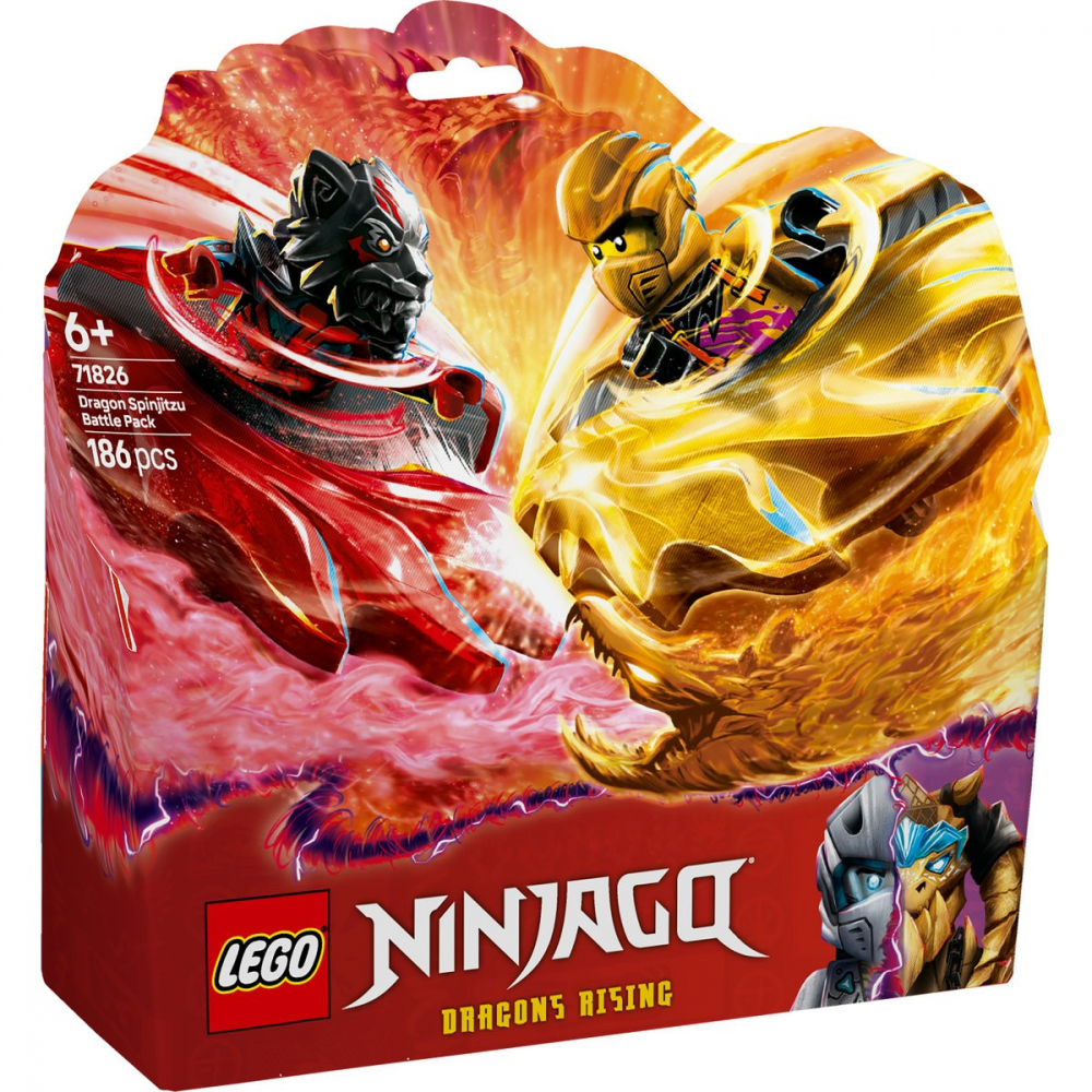 Lego ninjago pachet de lupta cu dragoni spinjitzu 71826, varsta de la 6 ani la 8 ani [1]
