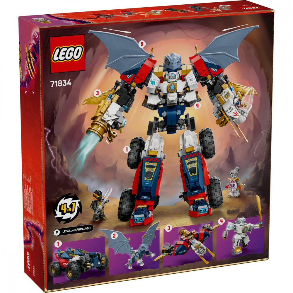 Lego ninjago ultrarobotul combinat al lui zane 71834, varsta de la 9 ani la 11 ani [8]