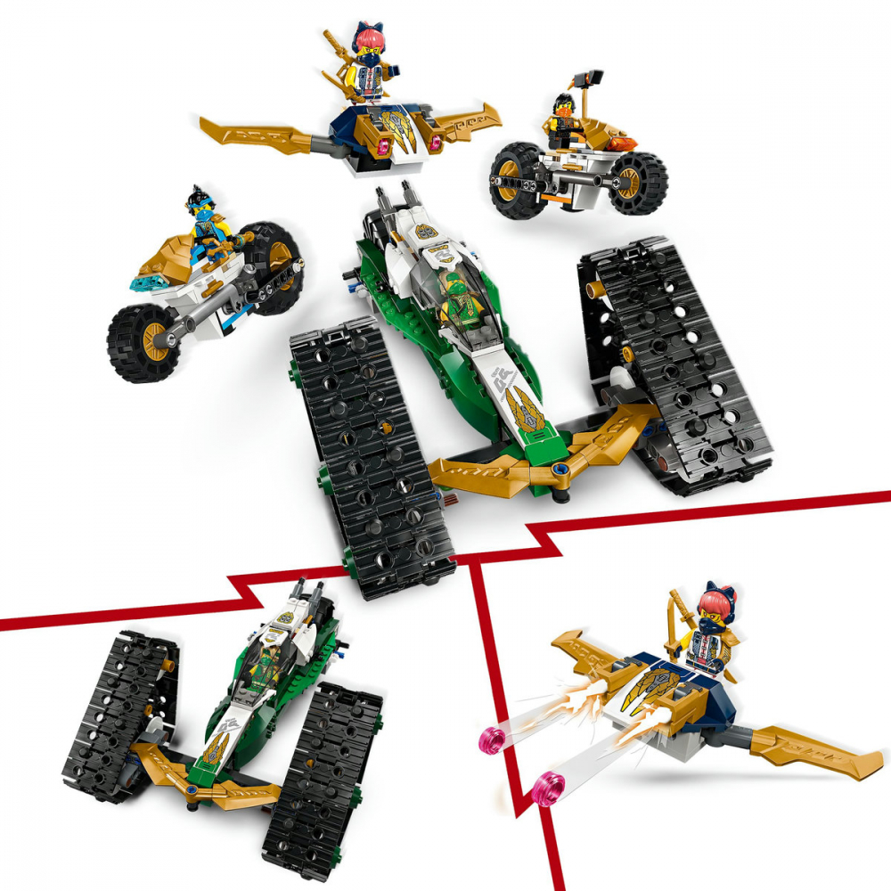 LEGO Ninjago: Vehicul combinat al echipei ninja, 71820, 9 ani+, 576 piese, varsta de la 9 ani la +15 ani [3]