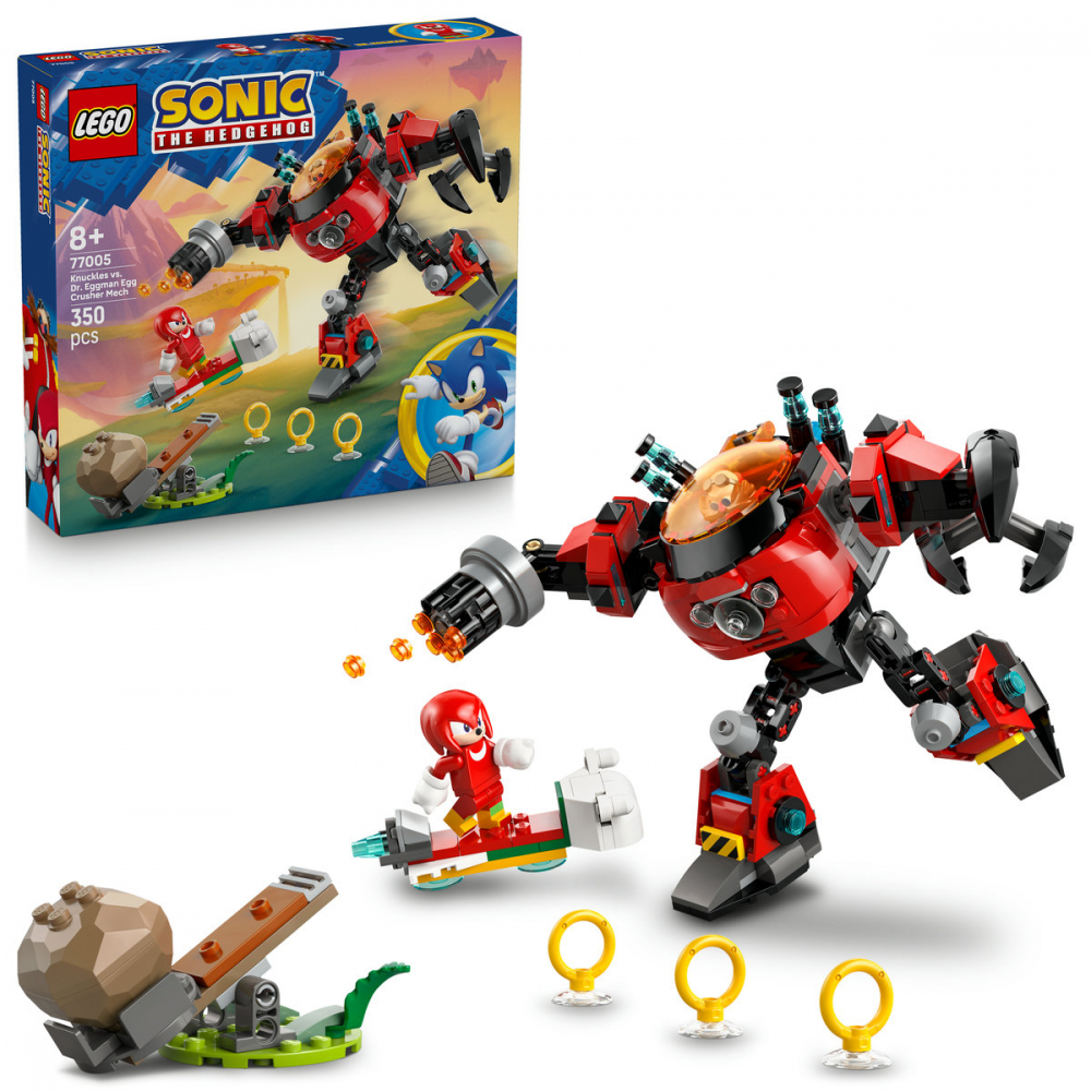  LEGO Sonic the Hedgehog Knuckles vs. Dr. Eggman si robotul Egg Crusher pentru copii cu varsta de 8 + ani [1]
