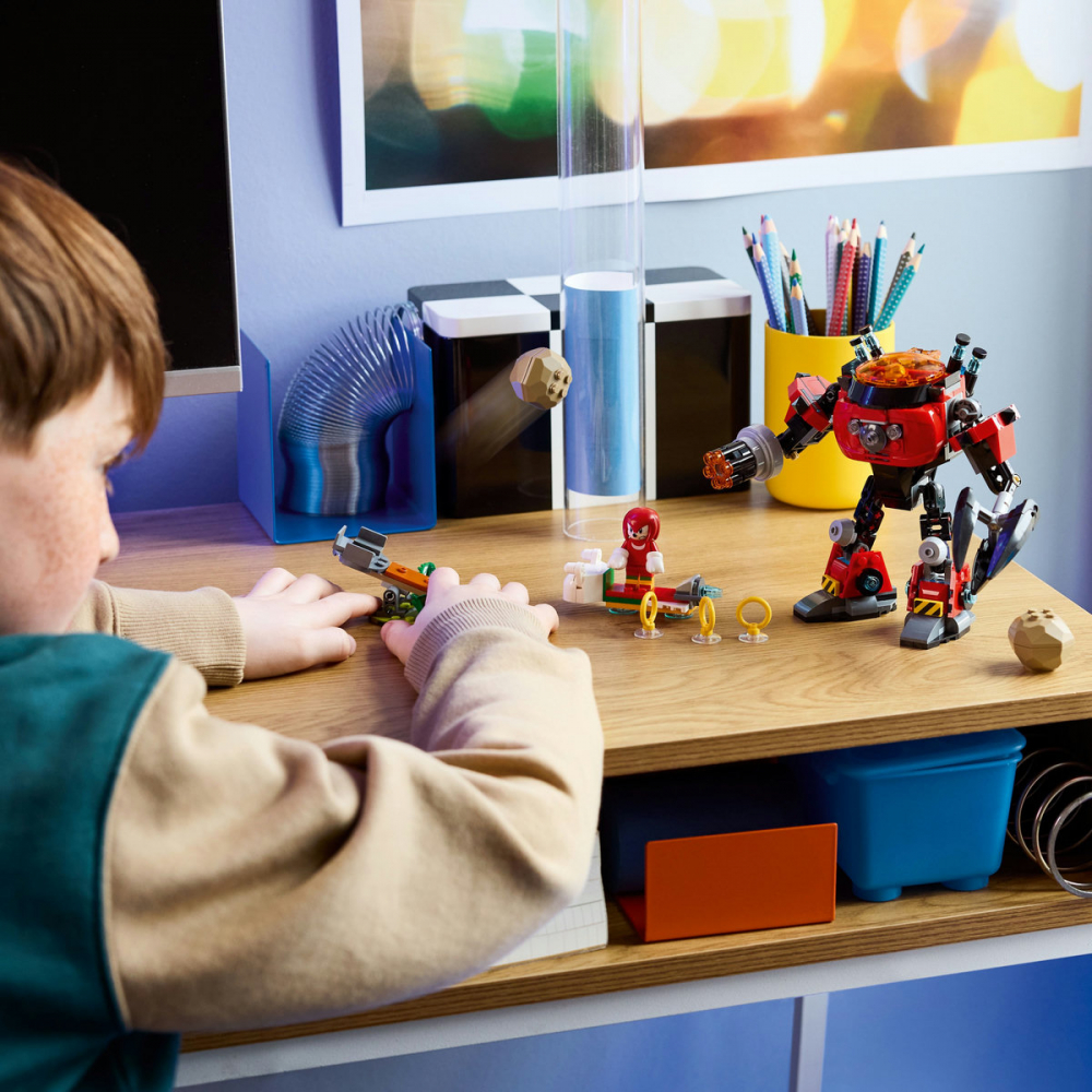  LEGO Sonic the Hedgehog Knuckles vs. Dr. Eggman si robotul Egg Crusher pentru copii cu varsta de 8 + ani [5]