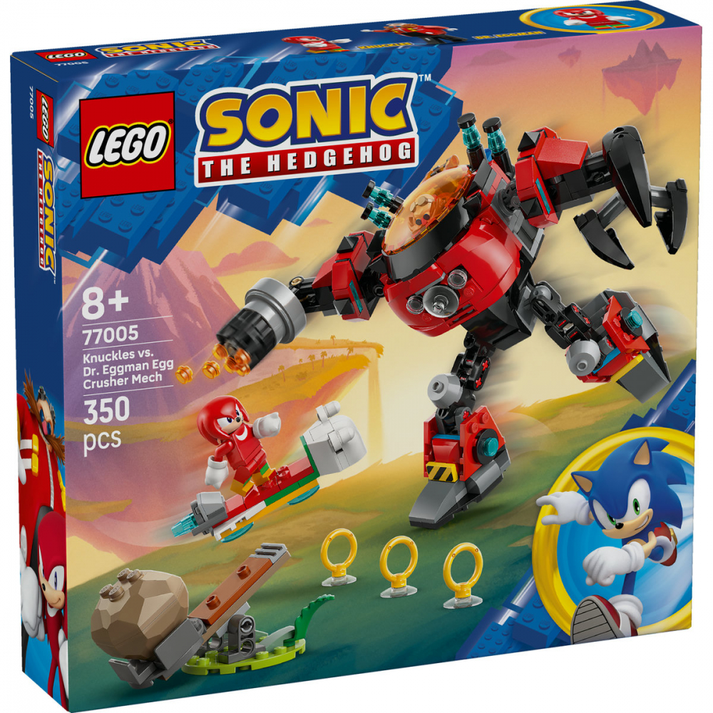  LEGO Sonic the Hedgehog Knuckles vs. Dr. Eggman si robotul Egg Crusher pentru copii cu varsta de 8 + ani [2]