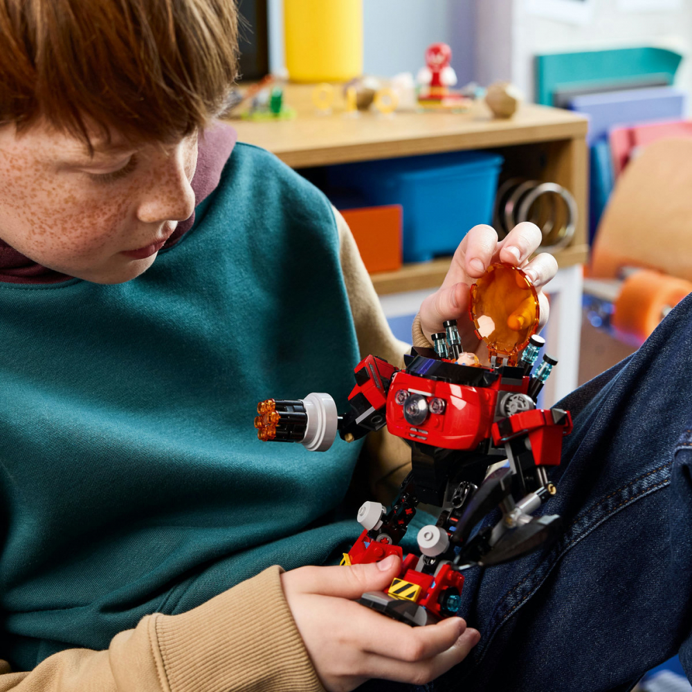  LEGO Sonic the Hedgehog Knuckles vs. Dr. Eggman si robotul Egg Crusher pentru copii cu varsta de 8 + ani [9]