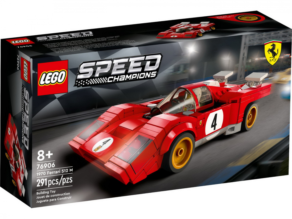 Lego speed champions ferrari 1970 512 m 76906, varsta de la 8 ani la +15 ani [1]